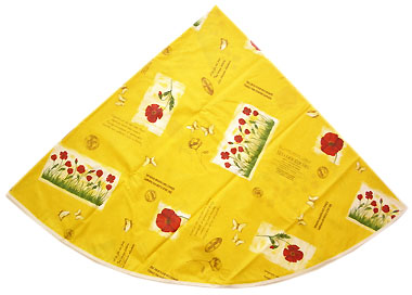 French Round Tablecloth Coated (coquelicot / poppy. yellow) - Click Image to Close